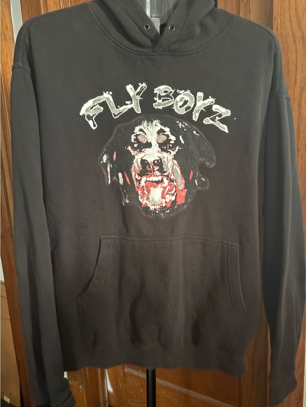 Fly Boyz Black Graphic Hoodie - Men's Sweater
